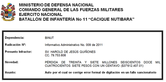 Informativo Administrativo No. 009 de 2011
