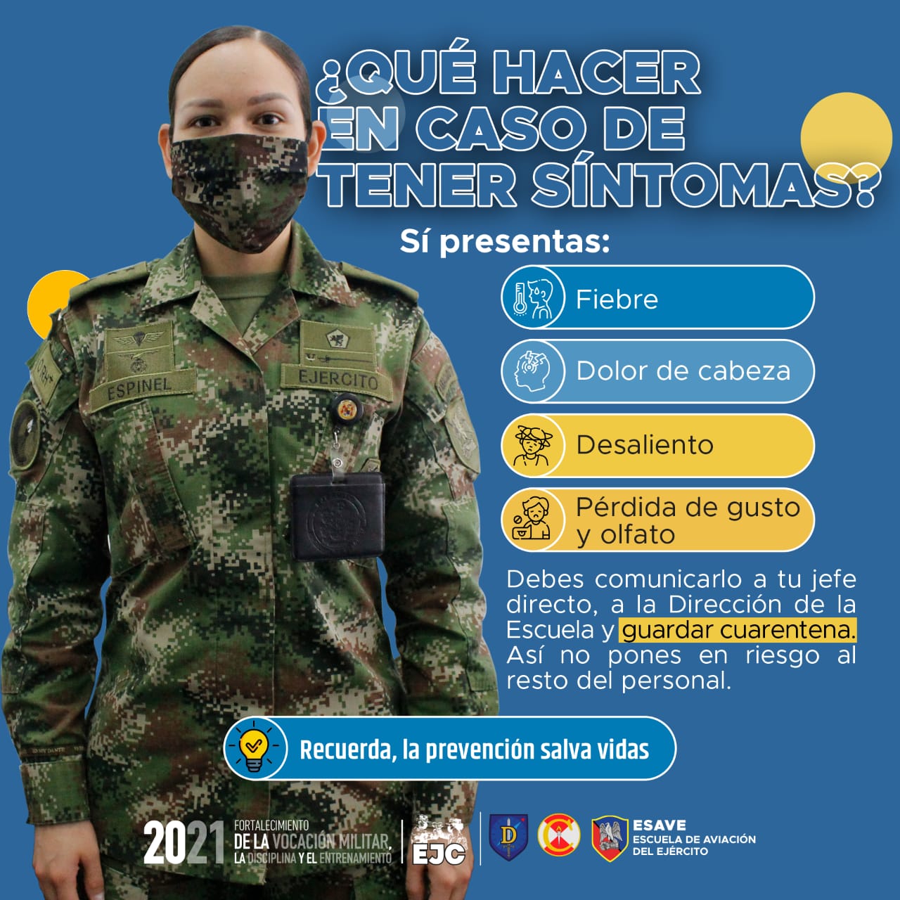 ¿Qué hacer en caso de presentar síntomas?