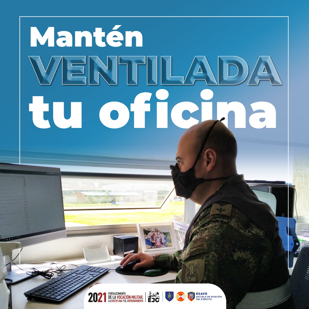 Mantén ventilada tu oficina.