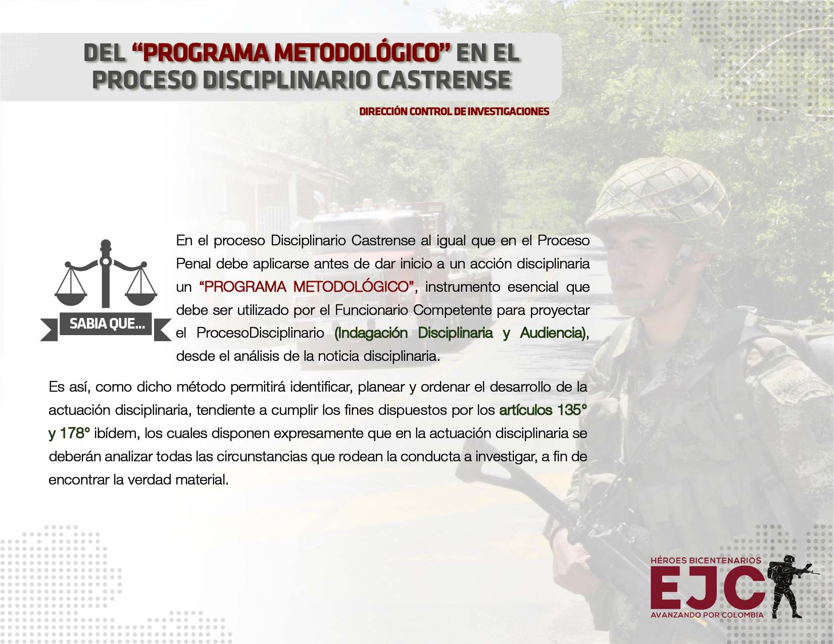 14. Del programa metodológico en el proceso disciplinario castrense parte 1