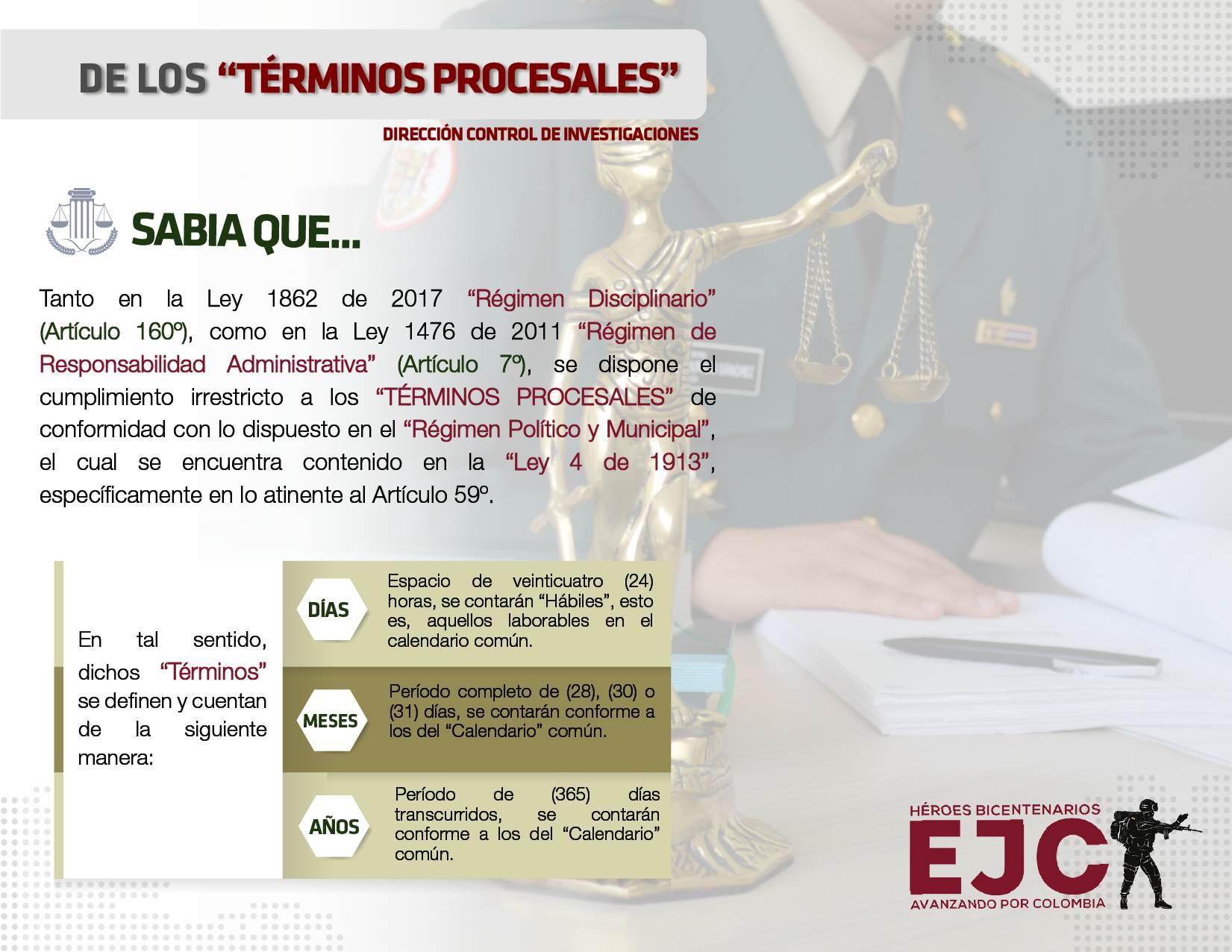 35. De los términos procesales