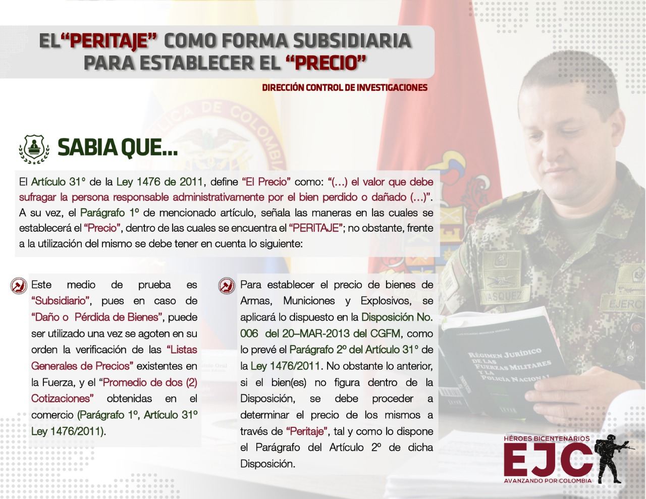 9. El peritaje como forma subsidiaria para establecer el precia. Ver también circular No 20191079693903