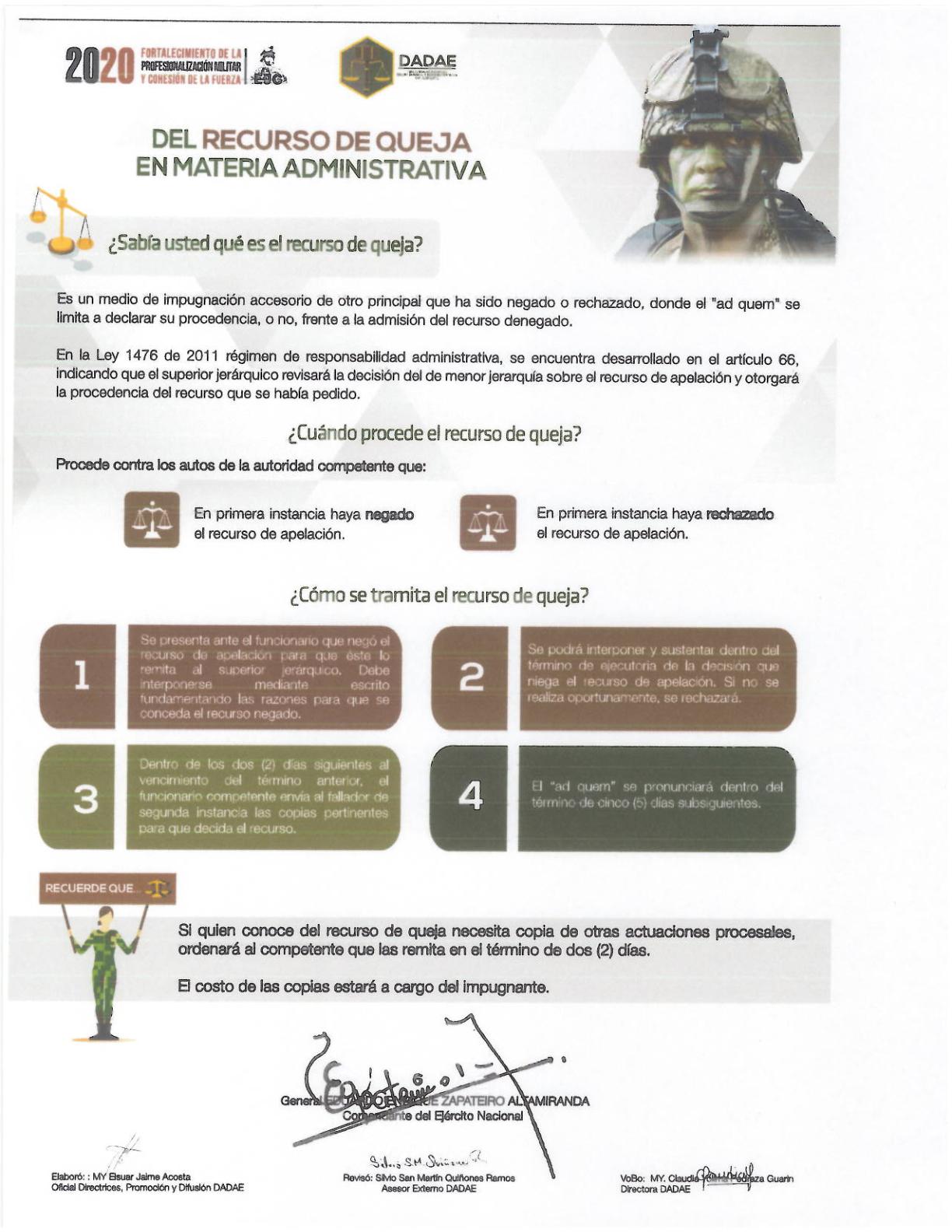 42. Del recurso de queja en materia administrativa