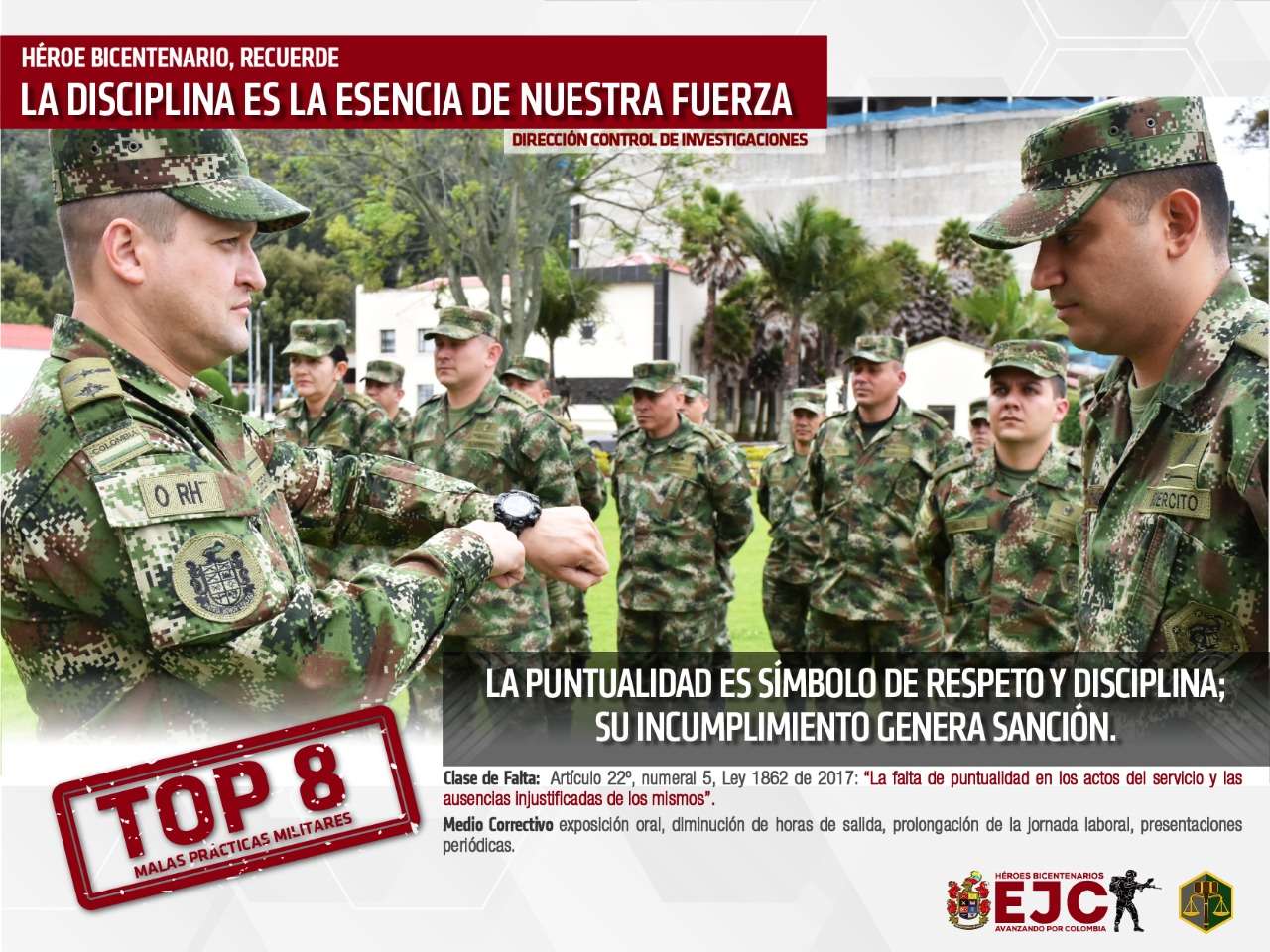 9. Top 8 La puntualidad es símbolo de respeto y disciplina su incumplimiento genera sanción