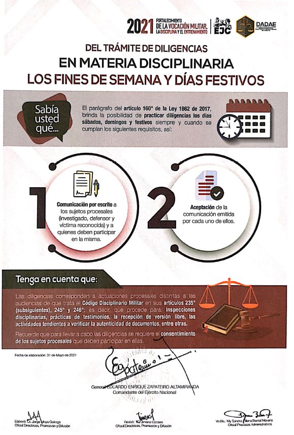 82. Del trámite de diligencia en materia disciplinaria los fines de semana y días festivos