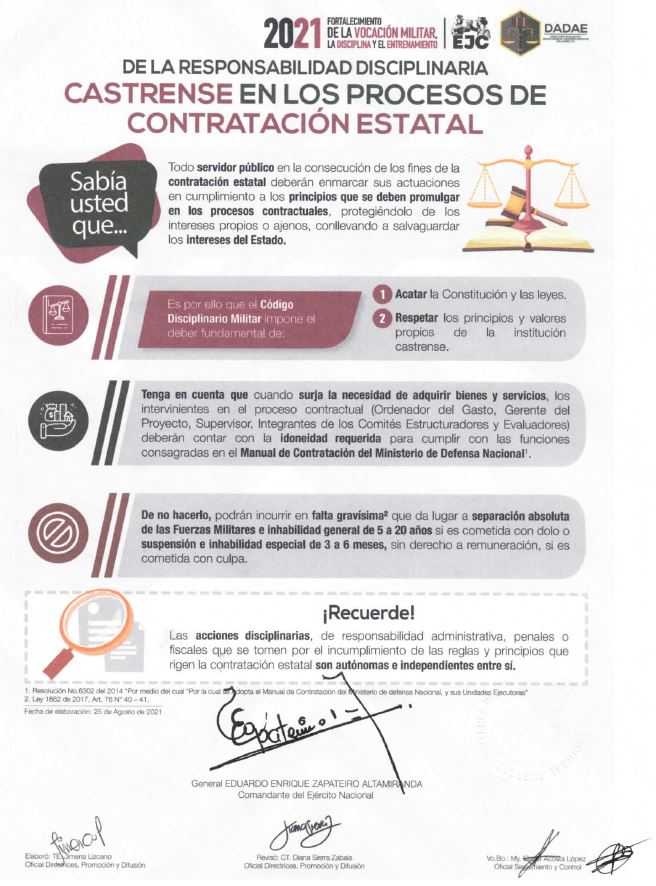 88. De la responsabilidad disciplinaria castrense en los procesos de contratación estatal
