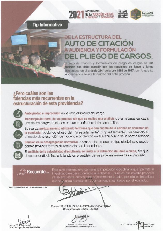 89. De la estructura del auto de citación a audiencia y formulación del pliego de cargos