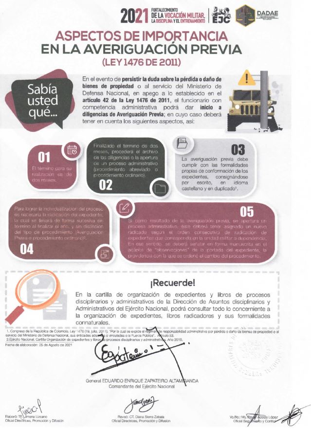 91. Aspectos de importancia de la averiguación previa ley 1476 del 2011