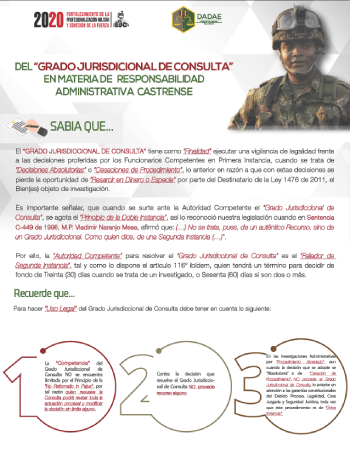 49. Del grado jurisdicional de consulta en materia de responsabilidad administrativa castrense
