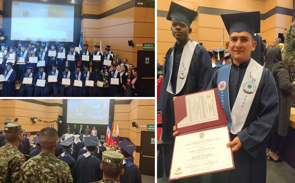El Batallón de Sanidad graduó a 13 soldados como bachilleres
