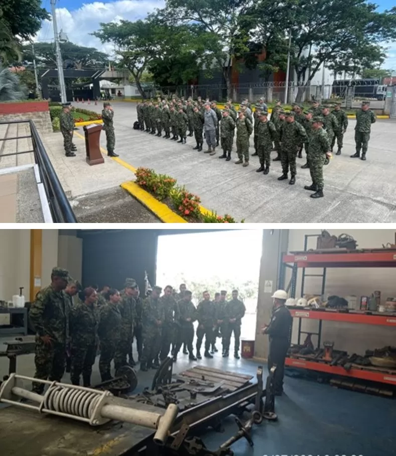 Alumnos de los cursos CEM y CAPINTE visitaron la Brigada de Apoyo Logístico N.°2