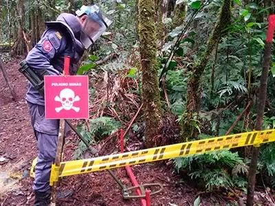 Cerca de 34.000 metros cuadrados de la vereda Marquetalia están libres de minas antipersonal