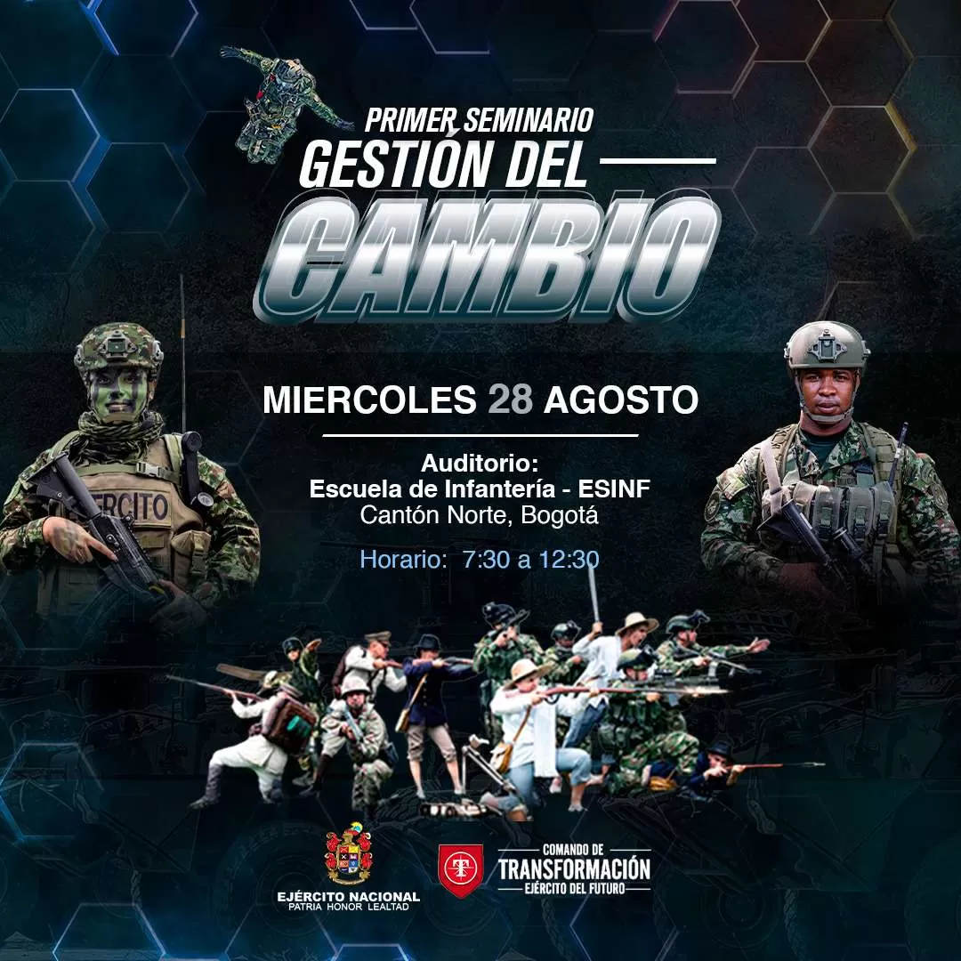 ¡No se pierda el primer seminario de Gestión del Cambio del Ejército Nacional!