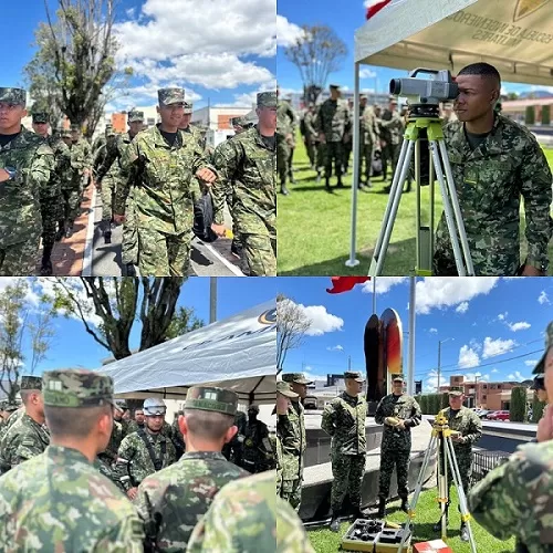 Cadetes de la Escuela Militar de Cadetes se familiarizan con el Arma de Ingenieros