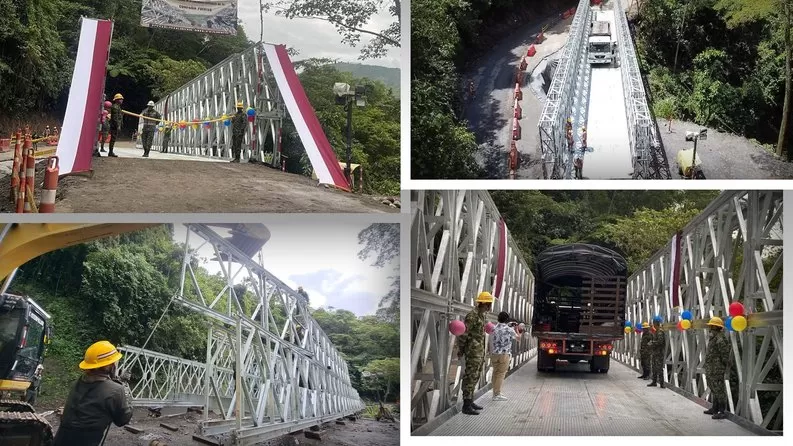 Ejército Nacional instala puente en Macanal, Boyacá