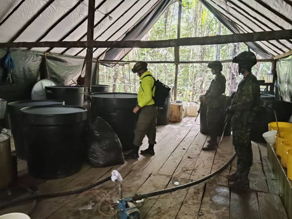 Ejército Nacional ubica en la región del Catatumbo un complejo del ELN para producir cocaína avaluado en más de 7000 millones de pesos