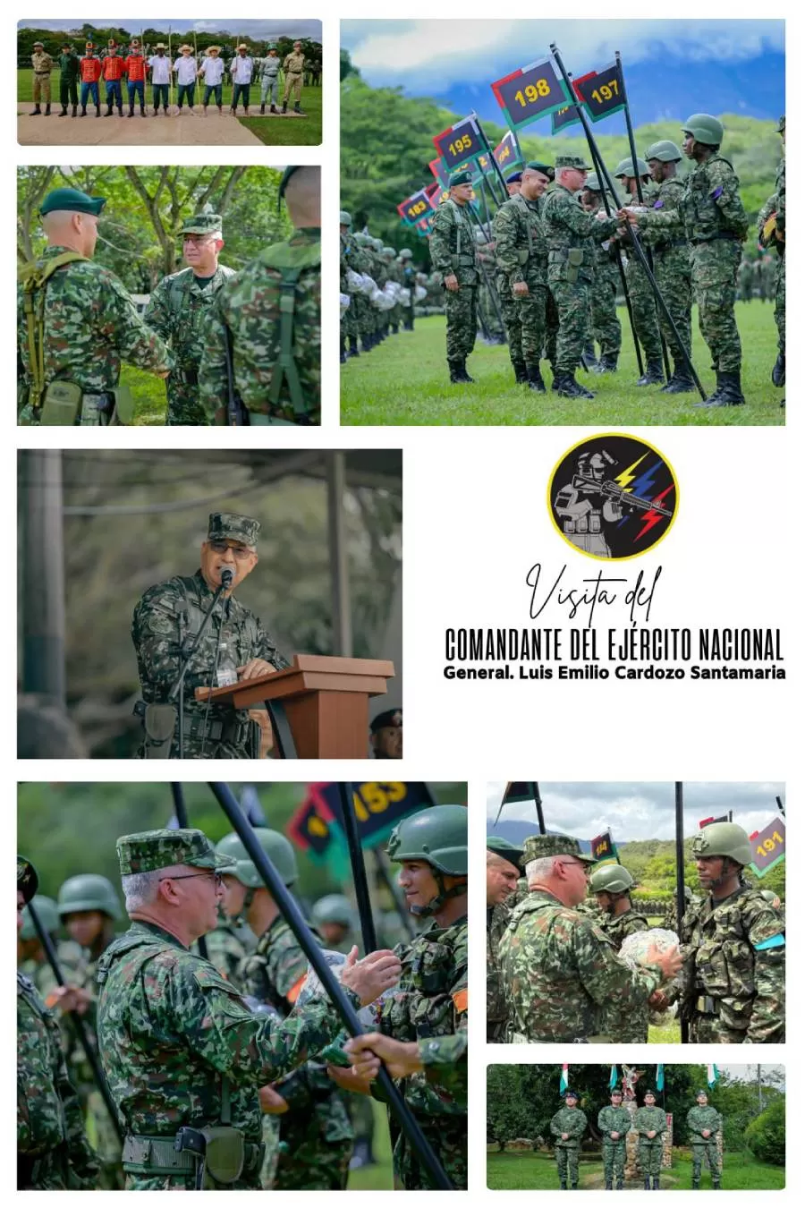 Visita del Comandante del Ejército Nacional, el señor General Luis Emilio Cardozo Santamaria.