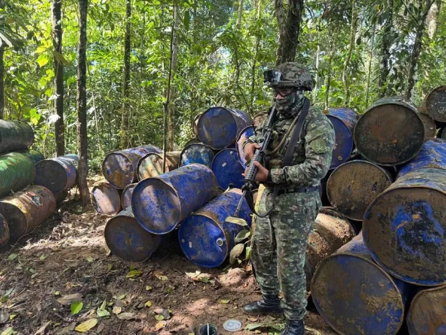 En Cauca, Ejército Nacional ubica un laboratorio que producía más de una tonelada de cocaína al mes