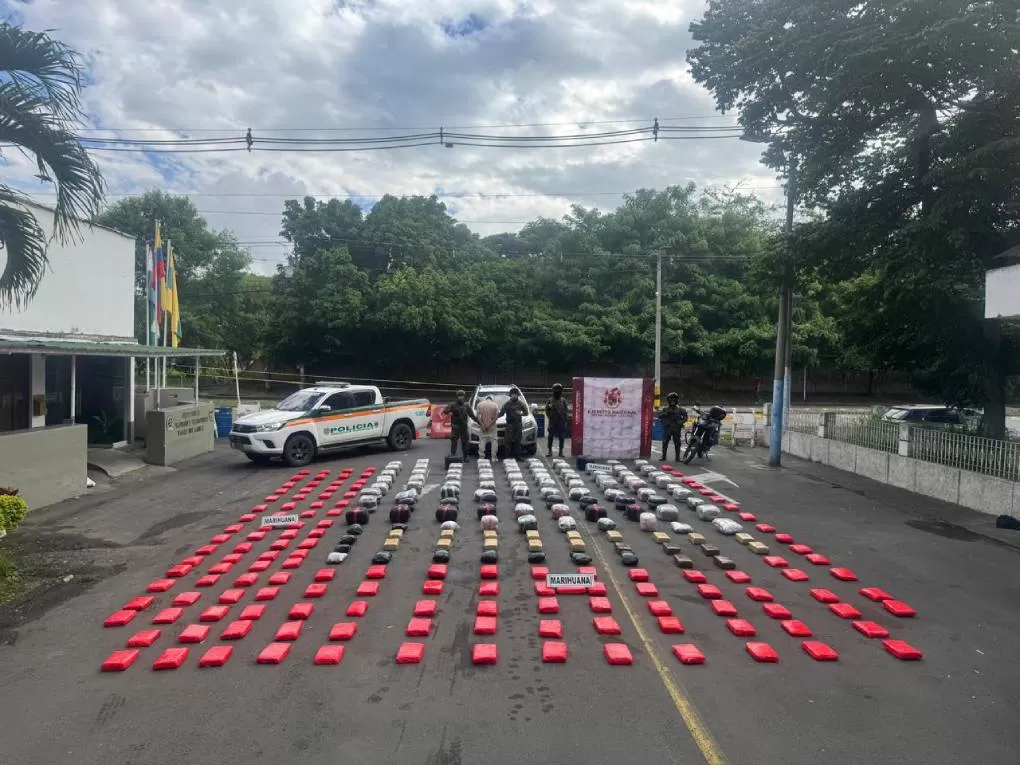 Media tonelada de marihuana que tendría como destino Panamá fue incautada por el Ejército Nacional en el Valle del Cauca