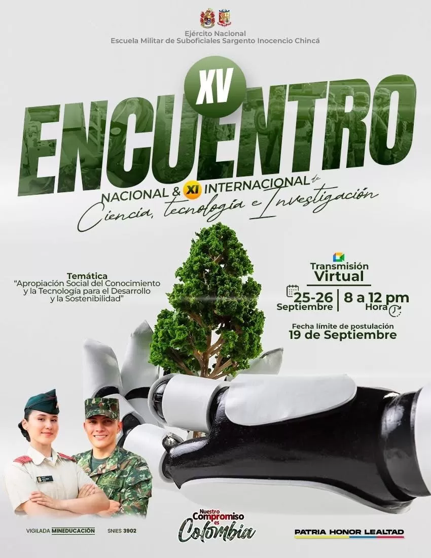 ¡Postula tu ponencia y haz parte del XV Encuentro de Ciencia, Tecnología e Investigación!