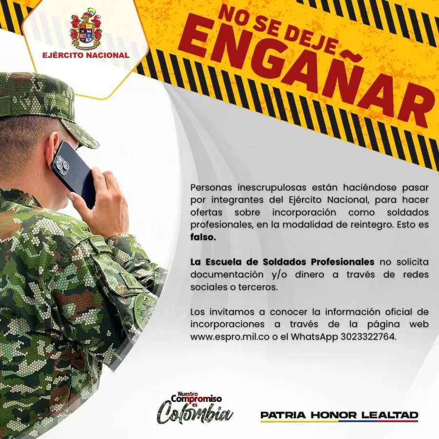 ¡NO SE DEJE ENGAÑAR!