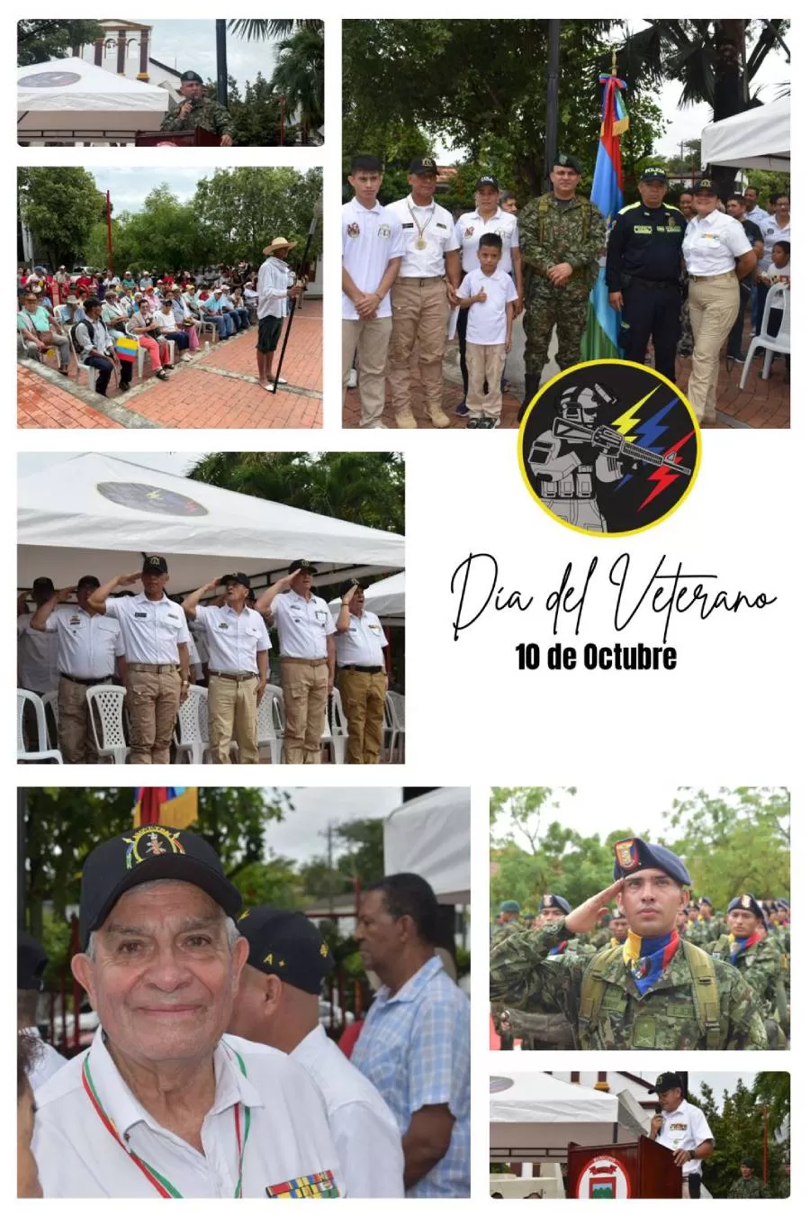 La Escuela Militar de Soldados Profesionales rindió homenaje a los veteranos en Nilo, Cundinamarca