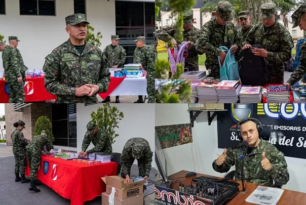 Con kits escolares y cursos de inglés, el Ejército Nacional llega a áreas remotas del sur de Bolívar