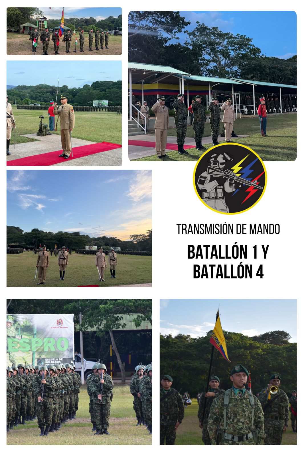 Transmisión de mando de Batallones 1 y 4