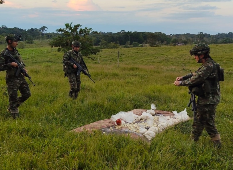 Ejército Nacional destruye laboratorio estratégico para la producción de estupefacientes del GAO Comandos de Frontera en Putumayo