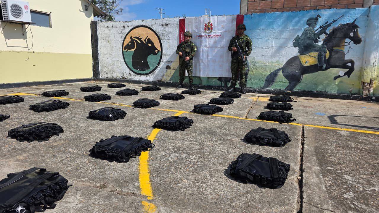 Tropas del Ejército Nacional incautan material de intendencia que fortalecería la logística del GAO-r Subestructura 28