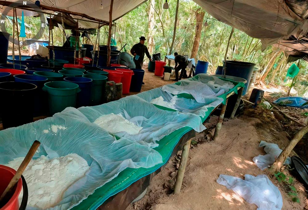 Ejército Nacional y Policía ubican y destruyen gigante laboratorio para el procesamiento de clorhidrato de cocaína en Casanare