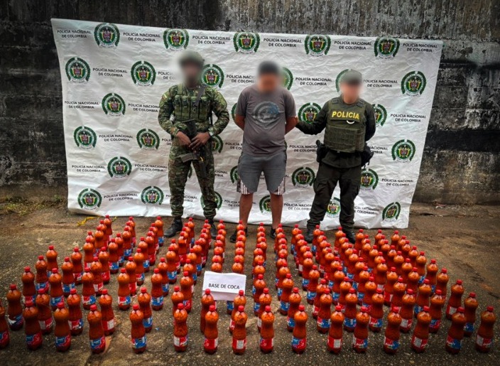 Golpe contundente al narcotráfico: capturado en flagrancia con cerca de 100 kg de pasta base de coca