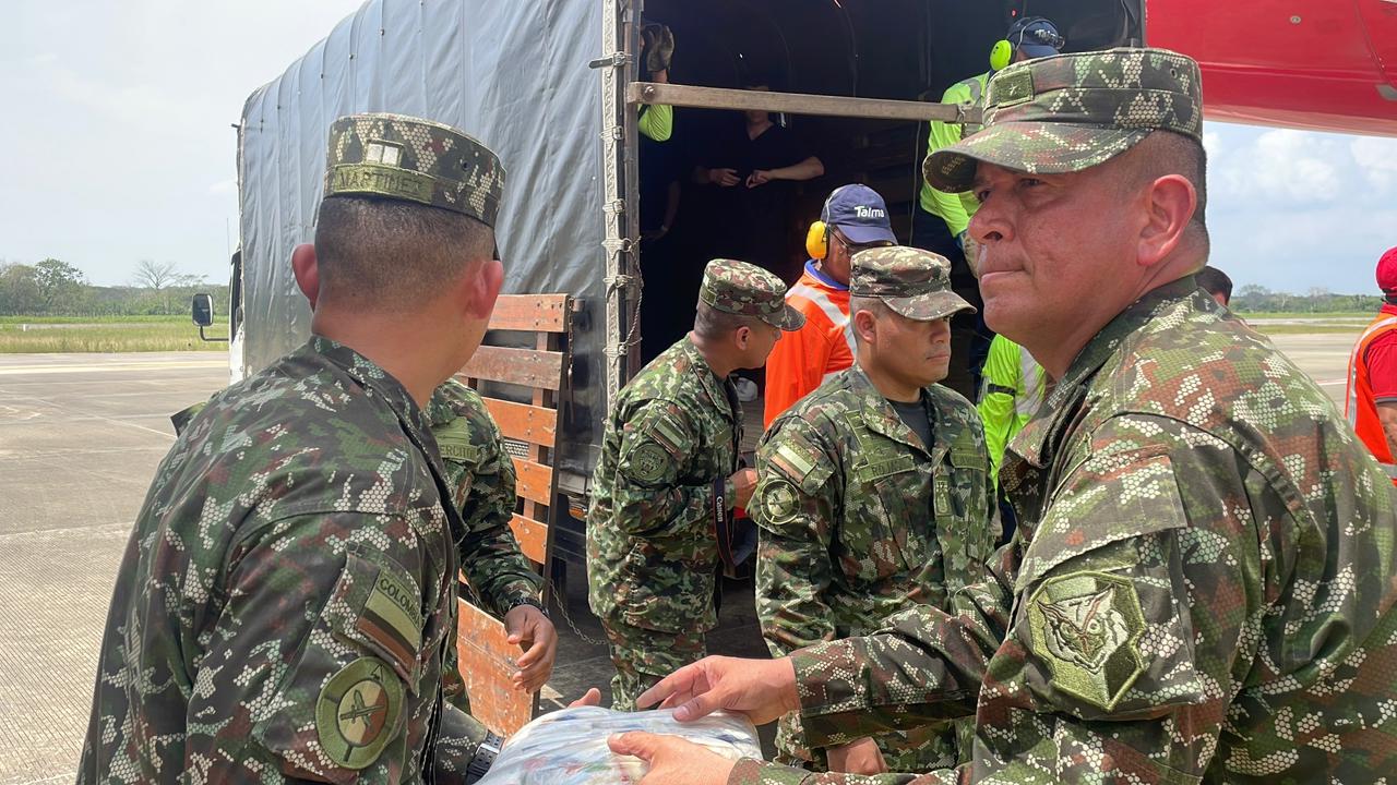 Más de 20 toneladas de ayudas humanitarias llegaron a Córdoba gracias al trabajo interinstitucional liderado por el Ejército Nacional