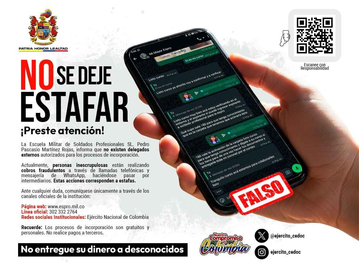 Aviso importante para nuestros aspirantes como futuros soldados profesionales del Ejército