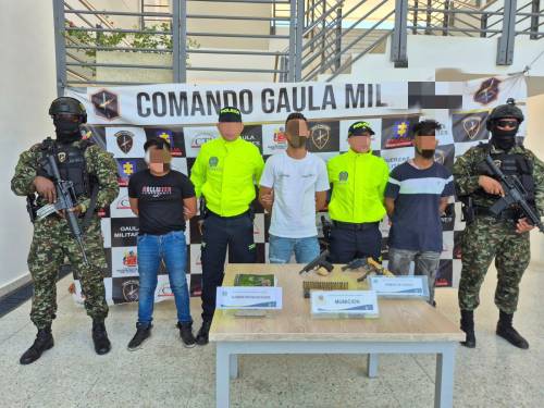 Ejército Nacional capturó a tres presuntos integrantes del grupo armado Cartel del Clan del Golfo en Cesar