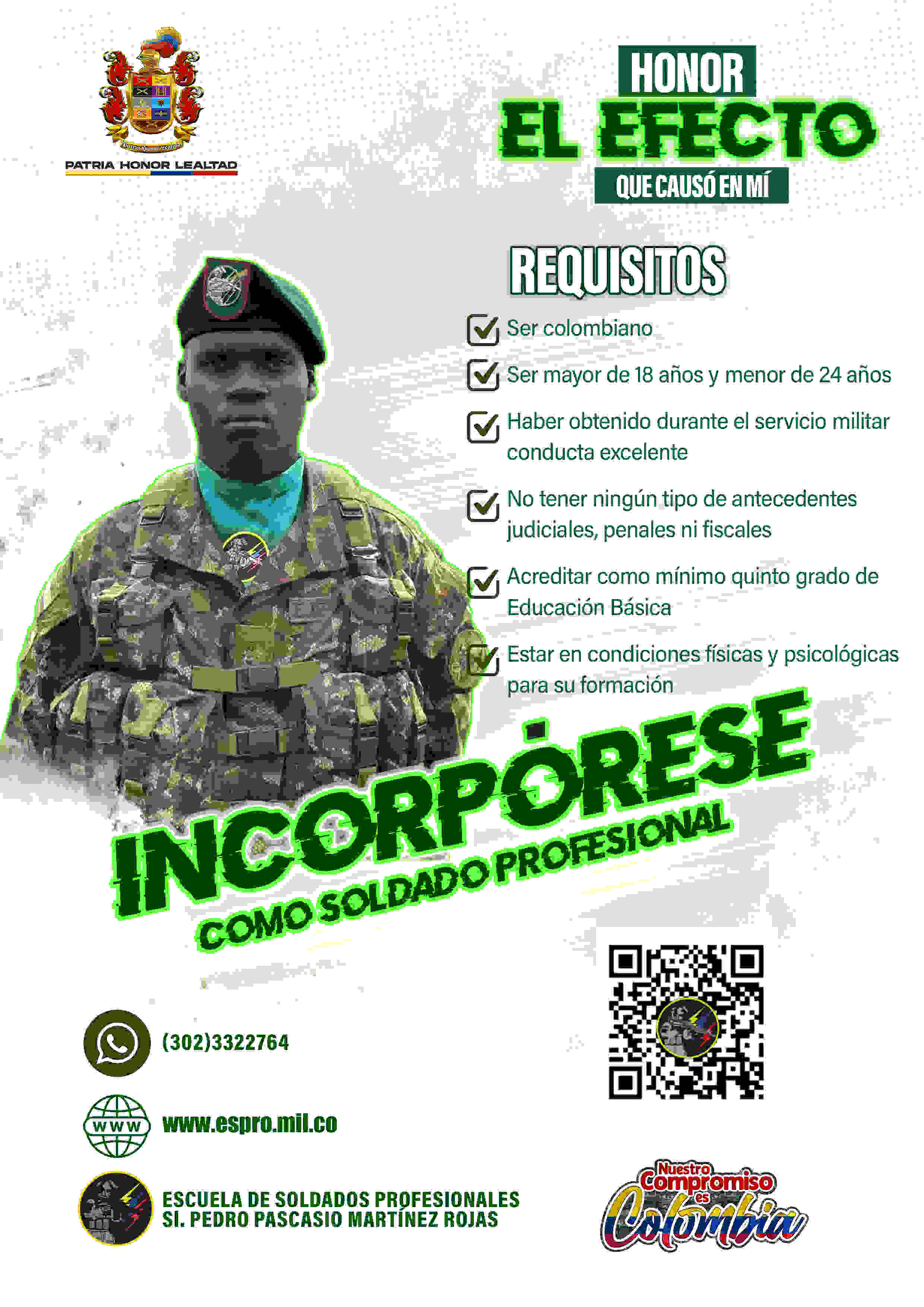 Hasta el 26 de abril está abierta la convocatoria para el Curso N.° 83 de Soldados Profesionales