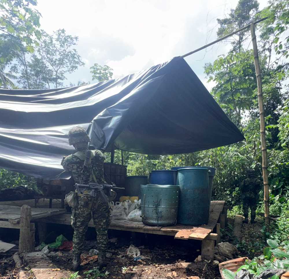 Ejército destruyó nueve laboratorios de coca en la costa pacífica nariñense y asestó duro golpe al narcotráfico en frontera con Ecuador