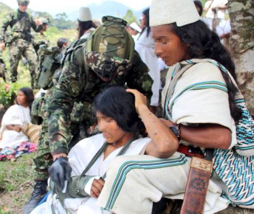 Ejército Nacional rescata a 13 integrantes de la comunidad indígena Arhuaca, en la Sierra Nevada de Santa Marta