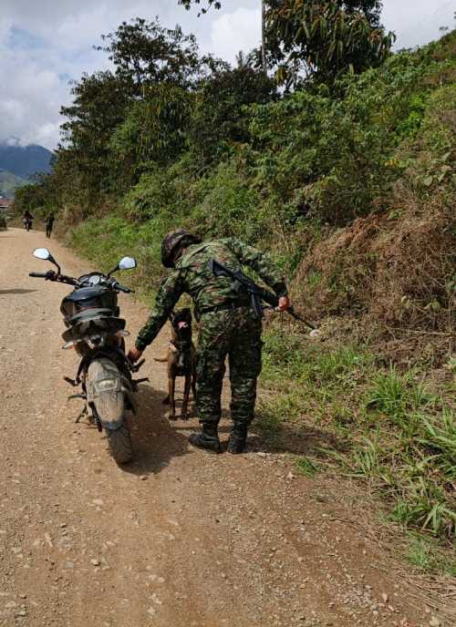 Ejército Nacional neutralizó intención terrorista: soldados ubicaron una motocicleta acondicionada con explosivos en El Plateado, Cauca