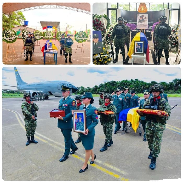 Honor y gloria a nuestros héroes: Colombia despide a tres militares que ofrendaron su vida por la patria