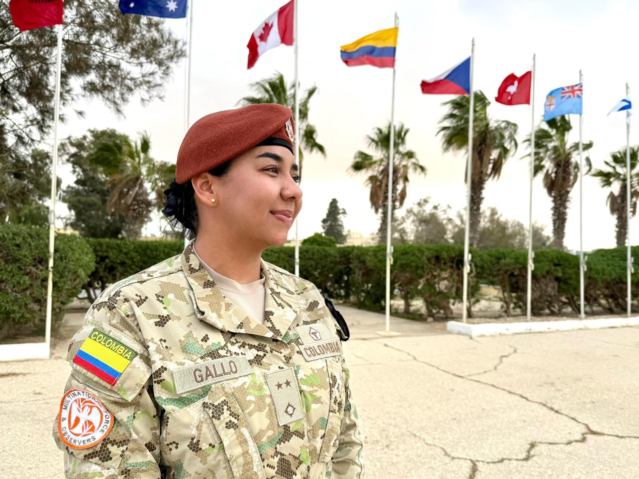 Vocación sin fronteras, la médica militar colombiana que sirve en el Sinaí
