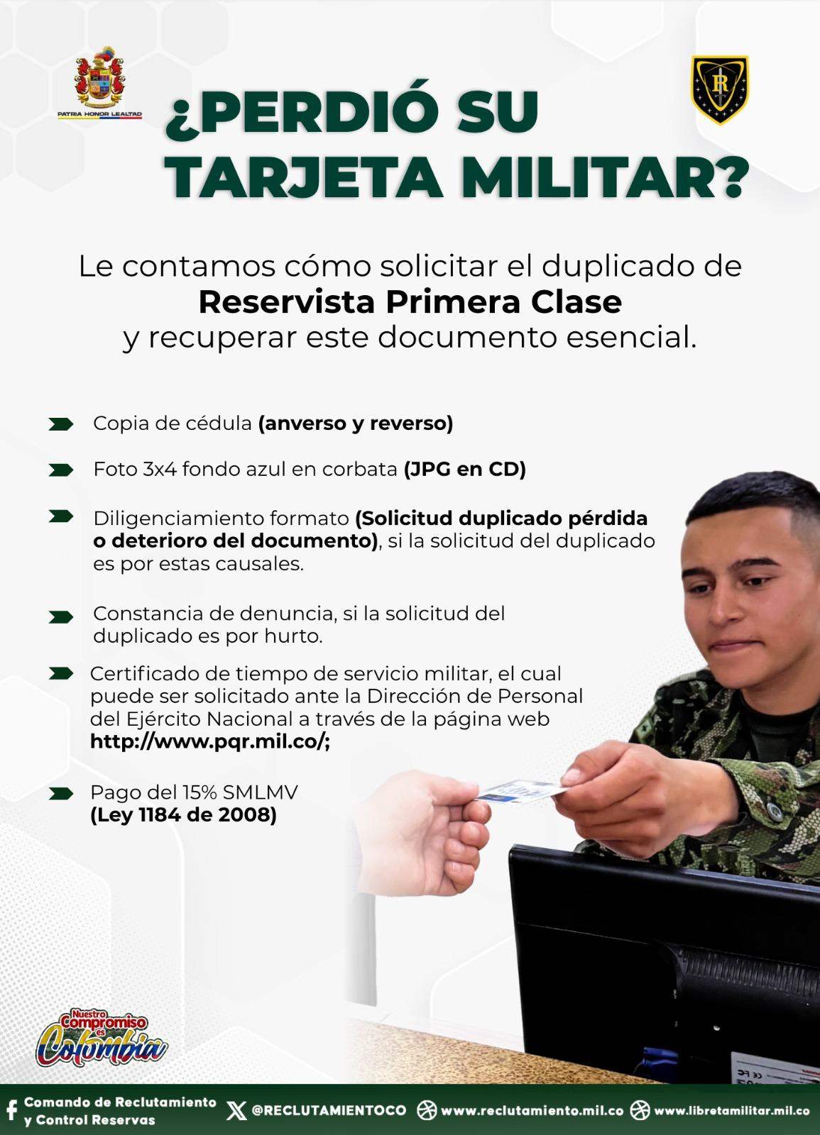 ¿Perdió su libreta militar?