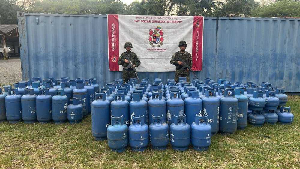 Ejército Nacional recupera cilindros que fueron hurtados en Tuluá, Valle del Cauca