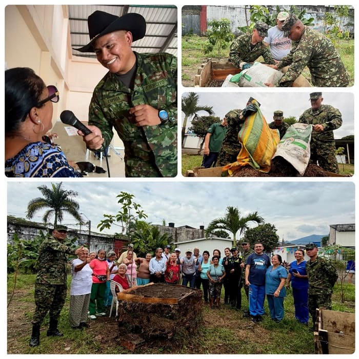 En Villavicencio, Meta, el Ejército Nacional lleva bienestar, cuidado y esperanza a los adultos mayores