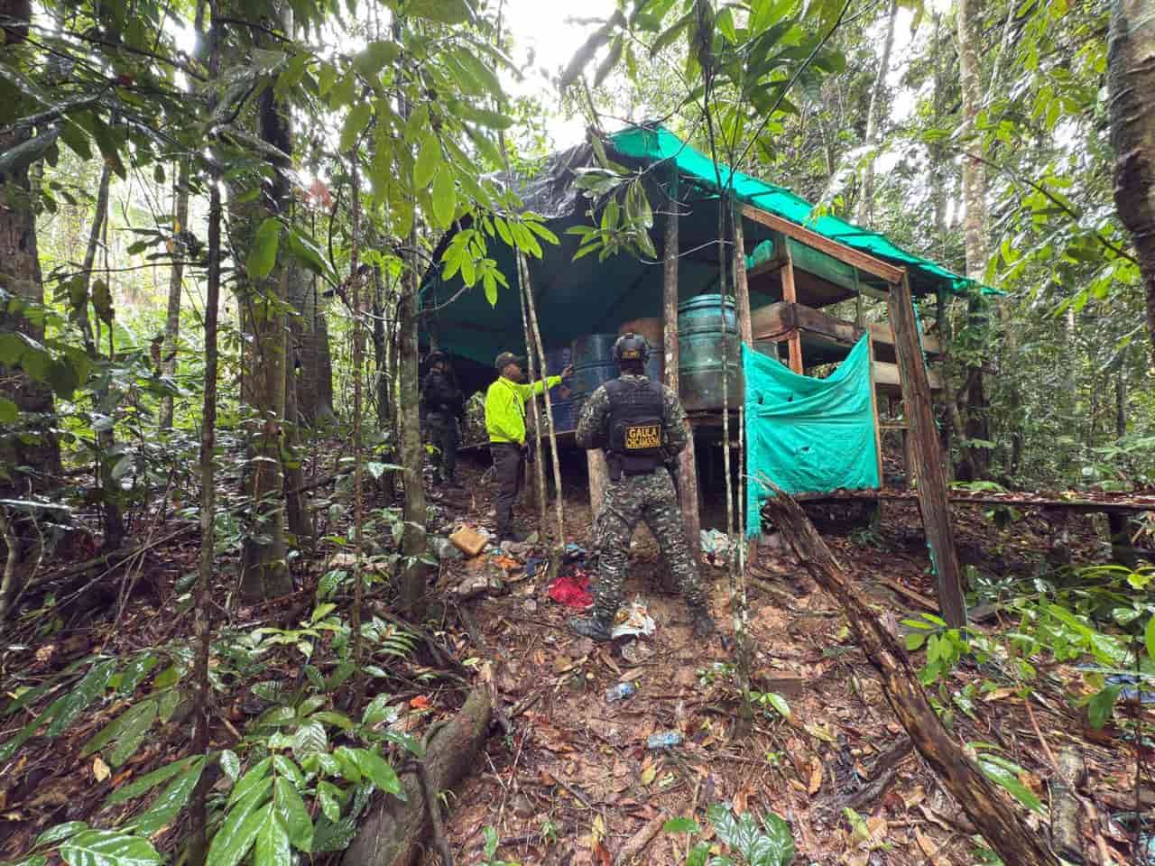 Ejército Nacional y Policía Nacional desmantelaron centro de producción de pasta base de coca en zona rural de Santander