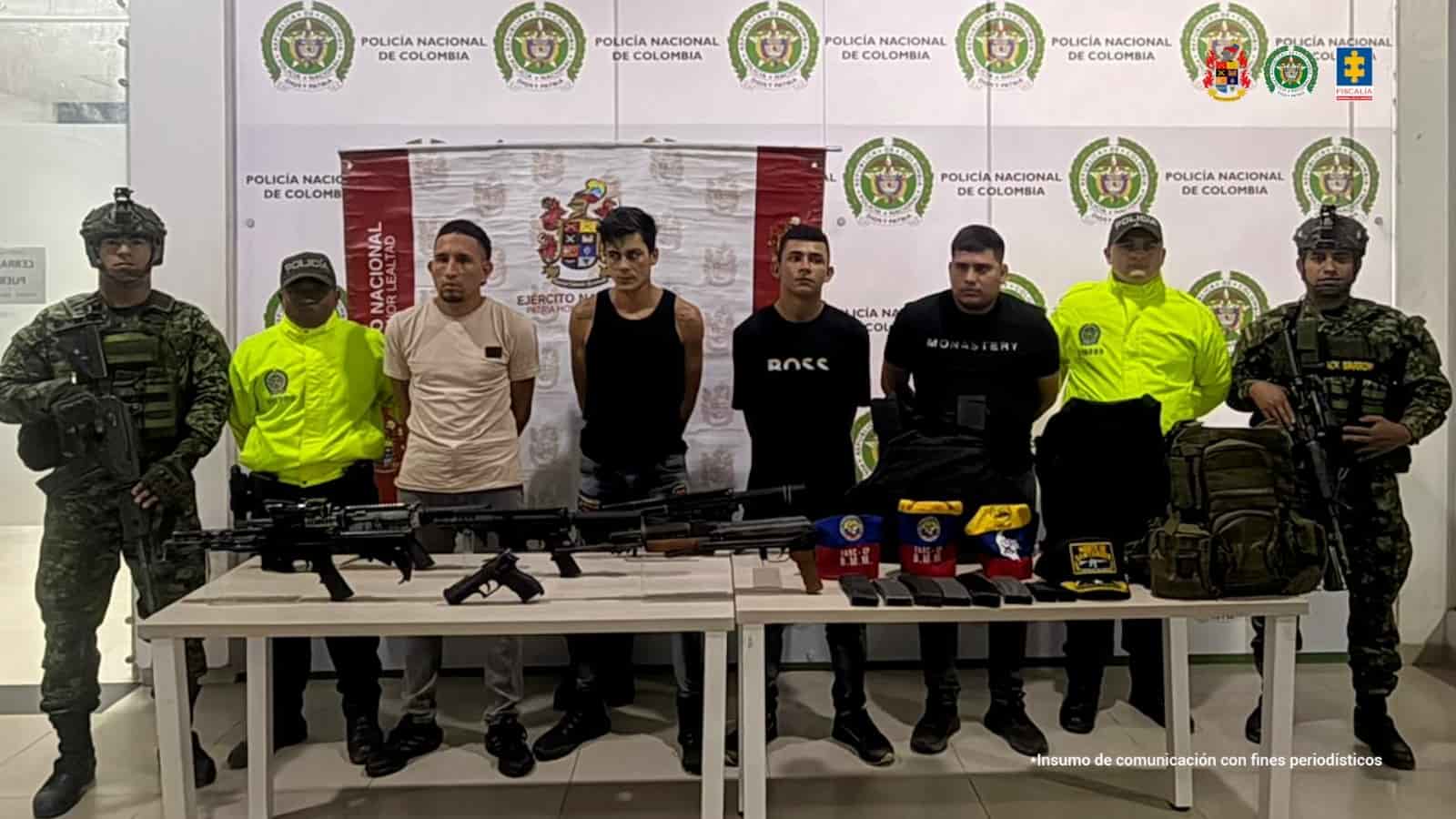 En Norte de Santander se logró la captura de cuatro presuntos integrantes del GAO -r Estructura Residual 33.