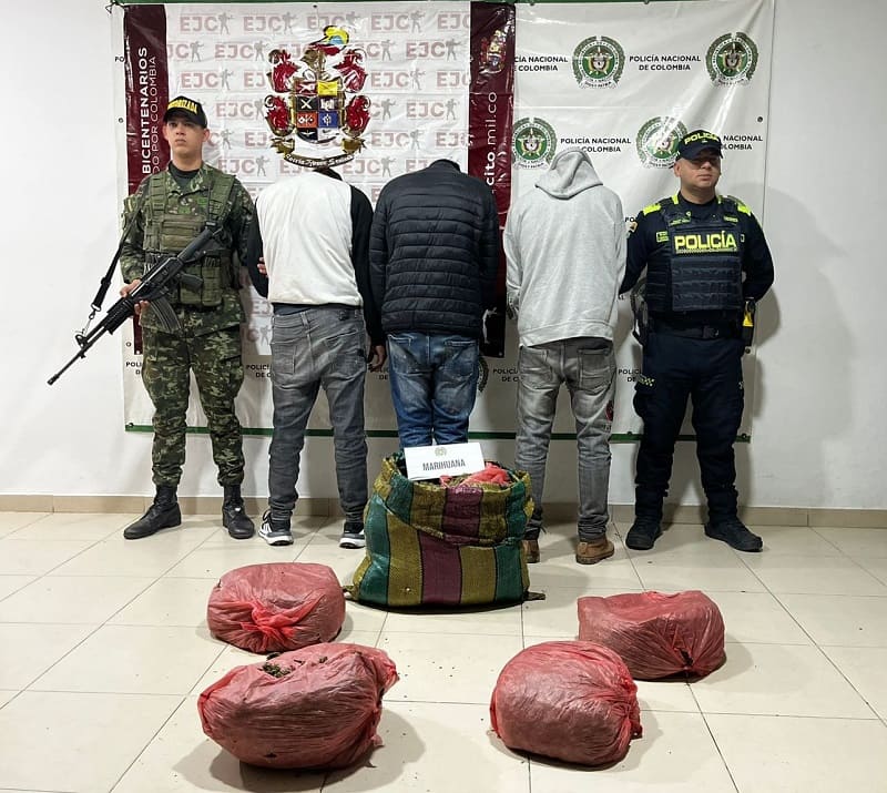 Coordinated operation between the National Army and the National Police prevents the distribution of nearly 20,000 doses of narcotics in Huila
