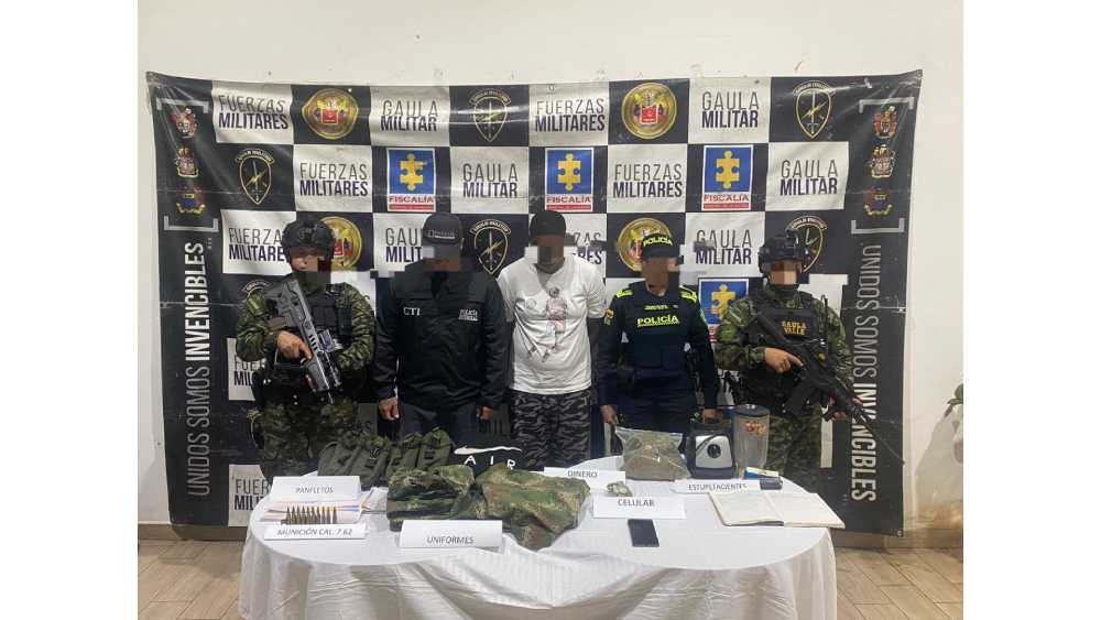 Ejército Nacional capturó en Cali a presunto integrante del autodenominado Frente 57 de las disidencias de las FARC