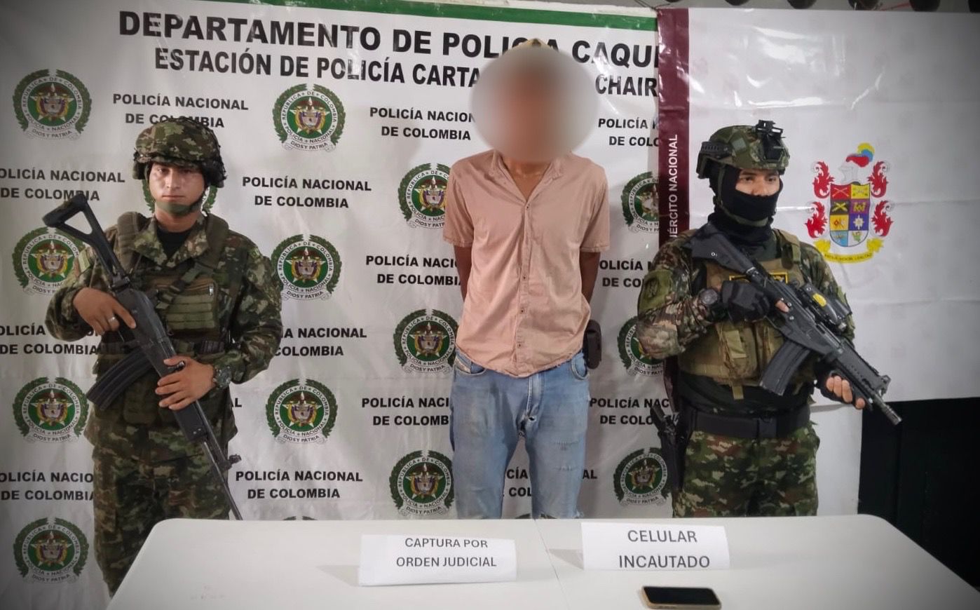 The National Army captured a member of the Rodrigo Cadete structure GAO-r in Caquetá who is linked to homicides and attacks against security forces