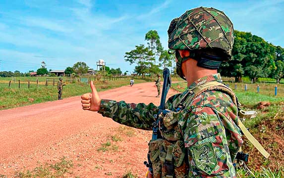 Tropas de la Vigésima Segunda Brigada de Selva fortalecen la seguridad en el Guaviare, en el marco del Plan Democracia
